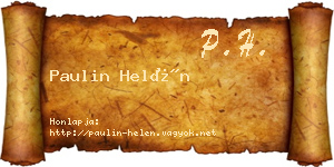 Paulin Helén névjegykártya